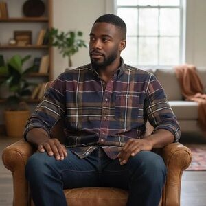 Wrangler TwentyX Plaid Shirt Mens 16.5 Large USA Vintage Long Sleeves Cotton